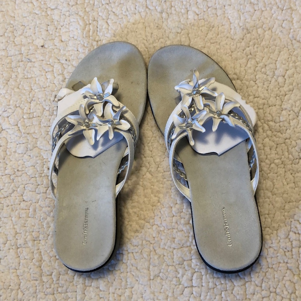 White sandals
